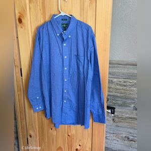 Outerbanks Ultimate Collection Men’s Size XL Blue Check Button Down Dress Shirt